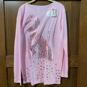 Sparkly breast cancer awareness